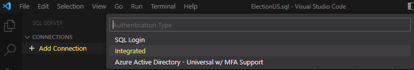 SQL Integrate Setting